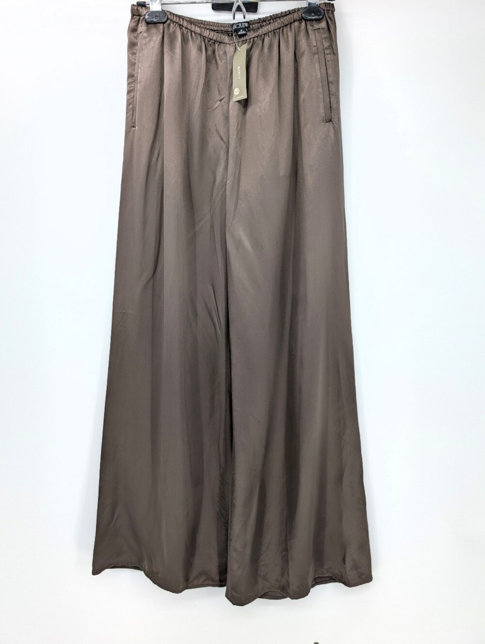 J Crew Petite Cosmo pant in luster charmeuse CN714 Size M Smoky Wood NWT - Picture 5 of 9